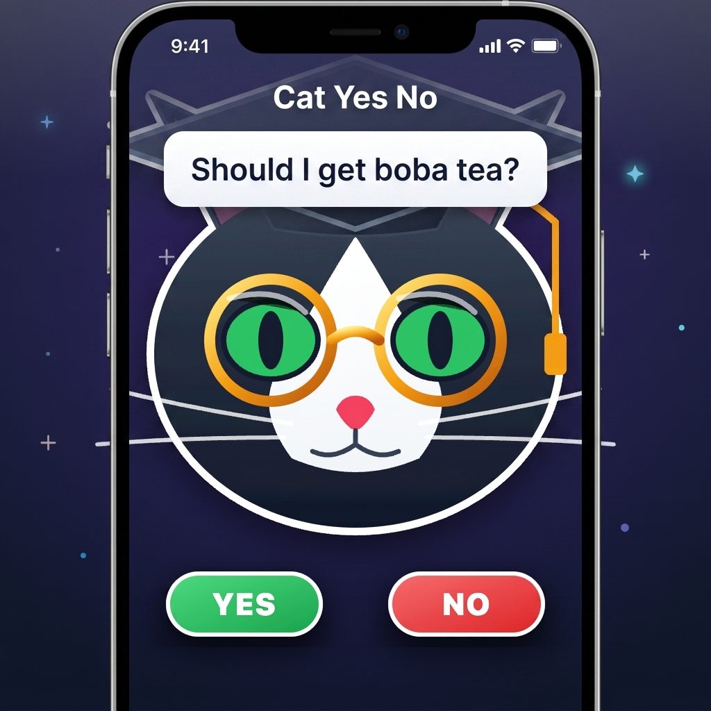 Cat Yes No iOS App Preview